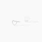 Boucles D'oreilles Puces Anne-maudae Coeurs Or Blanc - Puces Femme | Marc Orian