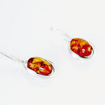 Boucles D'oreilles Pendantes Hilda Argent Blanc Ambre - Pendantes Femme | Marc Orian