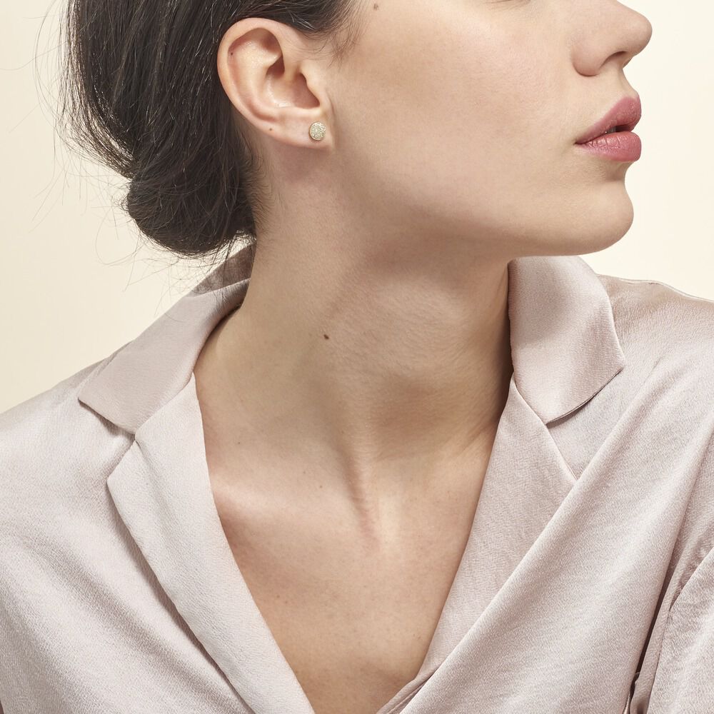 Boucles D'oreilles Puces Eryne Or Jaune - Puces Femme | Marc Orian