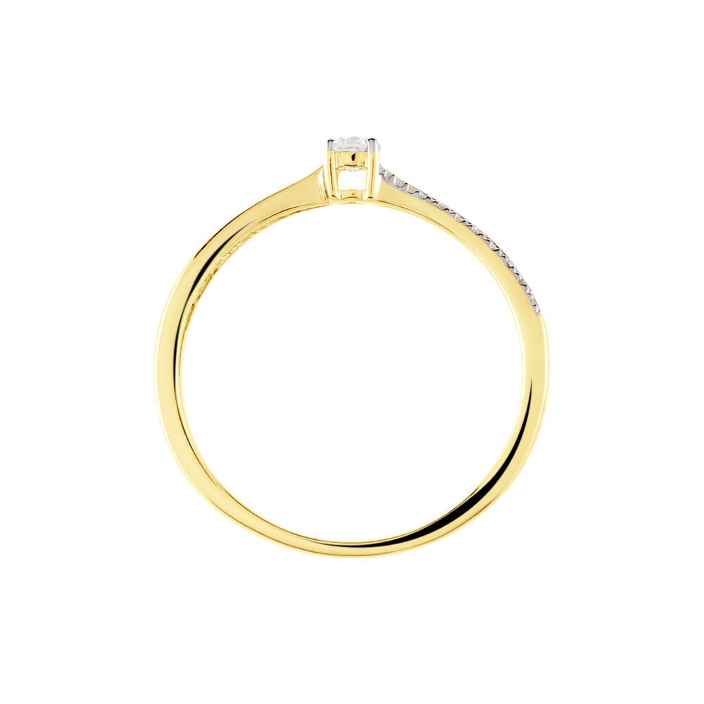 Bague Solitaire Finesse Or Jaune Diamant Diamants - Parures de mariage Femme | Marc Orian