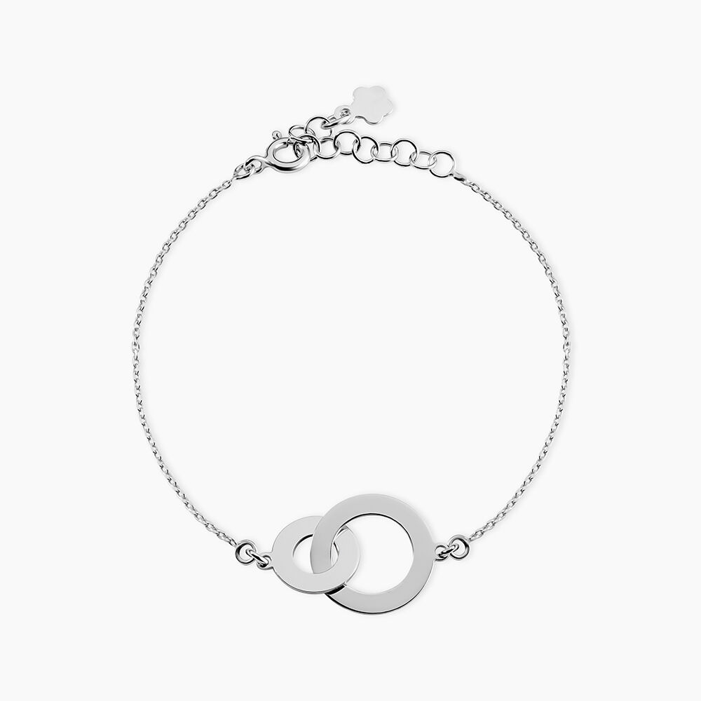Bracelet Abbygael Argent Blanc - Bracelets Anneaux Entrelaces Femme | Marc Orian