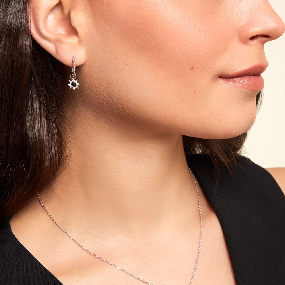 Créoles Hesper Argent Blanc Oxyde De Zirconium - Créoles Femme | Marc Orian