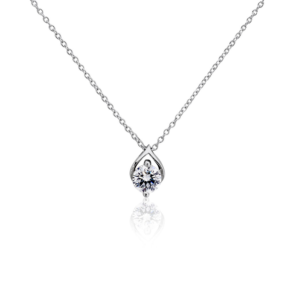 Collier Cleopatra Argent Blanc Oxyde De Zirconium - Colliers avec pierres Femme | Marc Orian