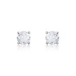 Boucles D'oreilles Puces Victoria Or Blanc Diamant - Puces Femme | Marc Orian