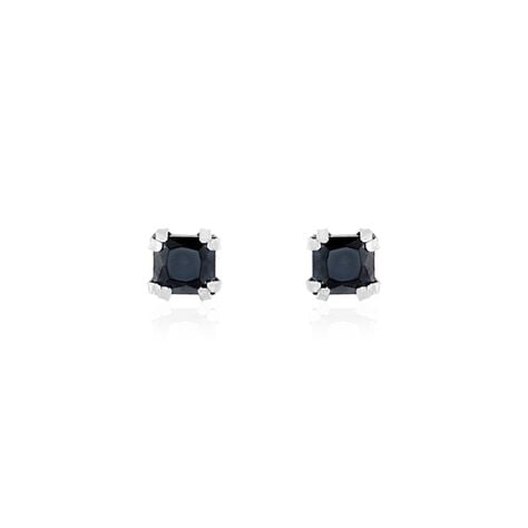 Boucles D'oreilles Puces Doreen Carre Or Blanc Oxyde De Zirconium - Puces Femme | Marc Orian