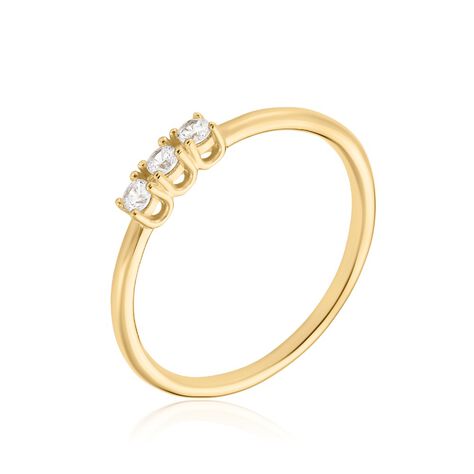 Bague Plaqué Or Jaune Shalice Oxydes De Zirconium - Bagues fiançailles Femme | Marc Orian