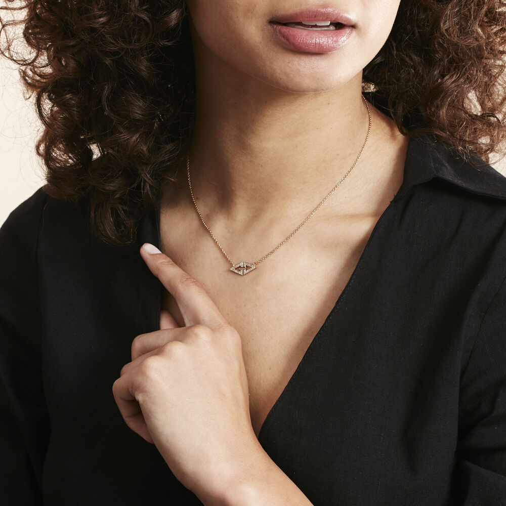 Collier Izia Plaqu&eacute; Or Jaune Oxydes De Zirconium - Colliers avec pierres Femme | Marc Orian