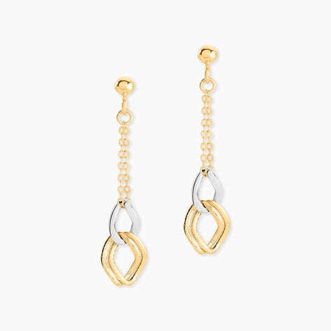Boucles D'oreilles Pendantes Louisa Or Bicolore - Pendantes Femme | Marc Orian