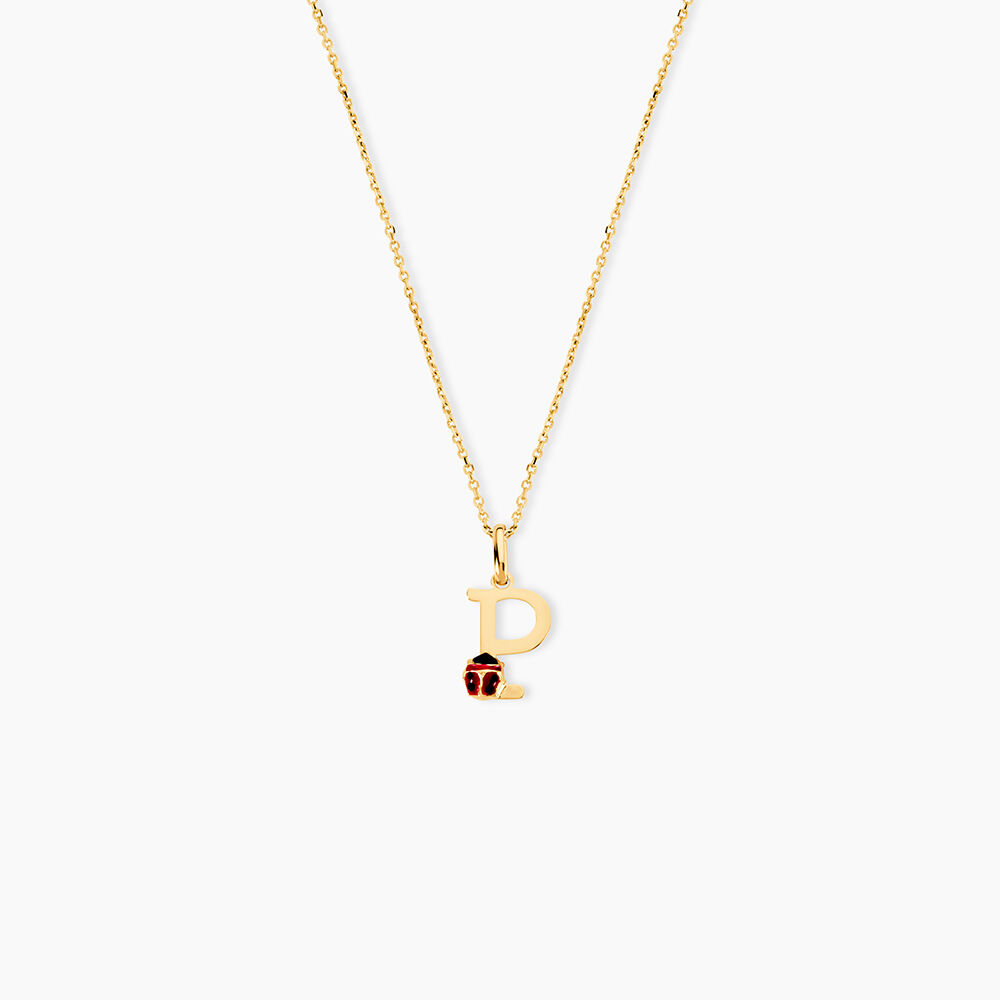Pendentif Helidie Coccinelle Lettre Or Jaune - Pendentifs Enfant | Marc Orian