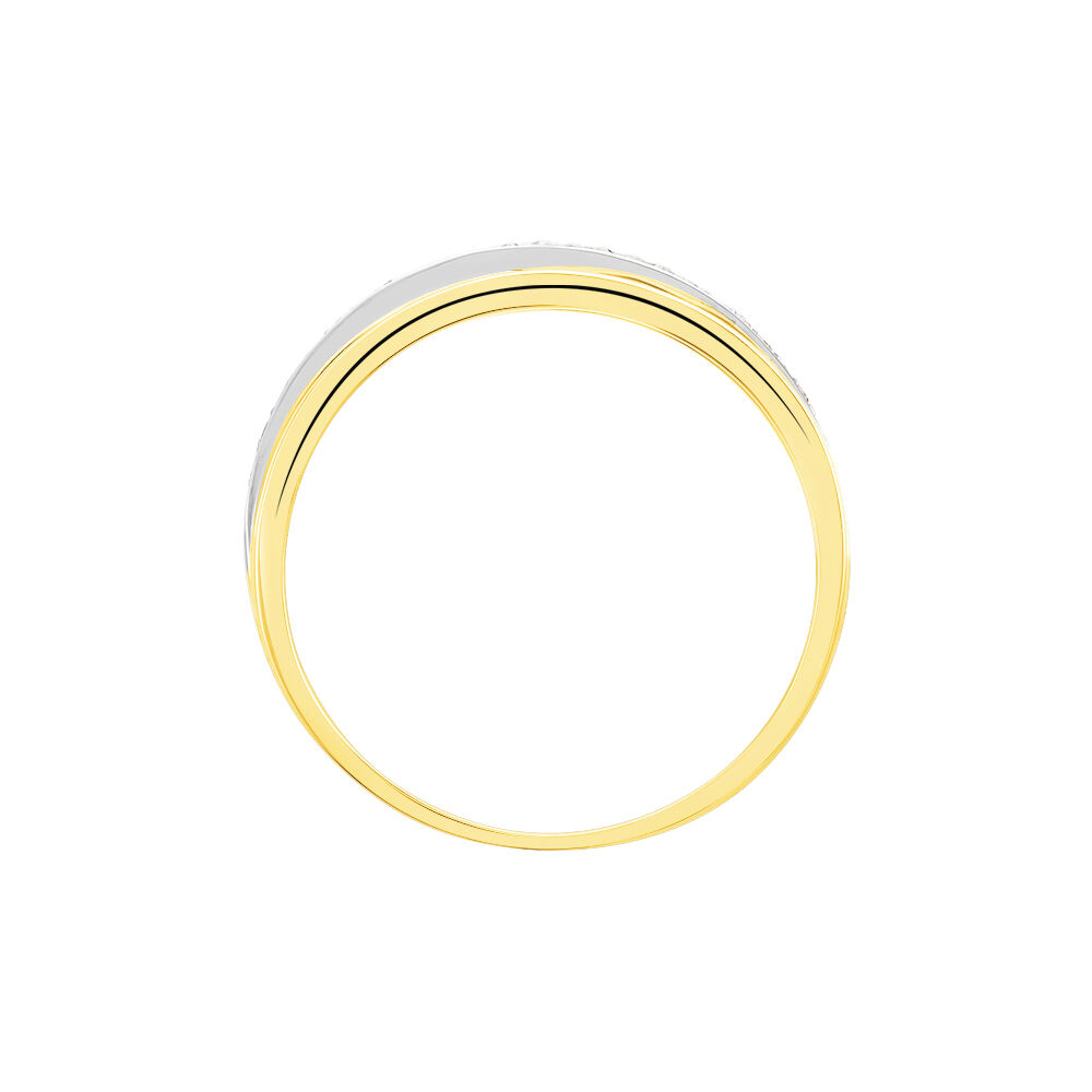 Bague Layan Or Tricolore Diamant - Bagues pierres pr&eacute;cieuses Femme | Marc Orian