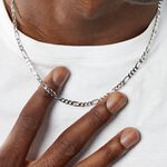 Cha&icirc;ne Vivian Maille Alternee 1/3 Argent Blanc - Chaines Homme | Marc Orian