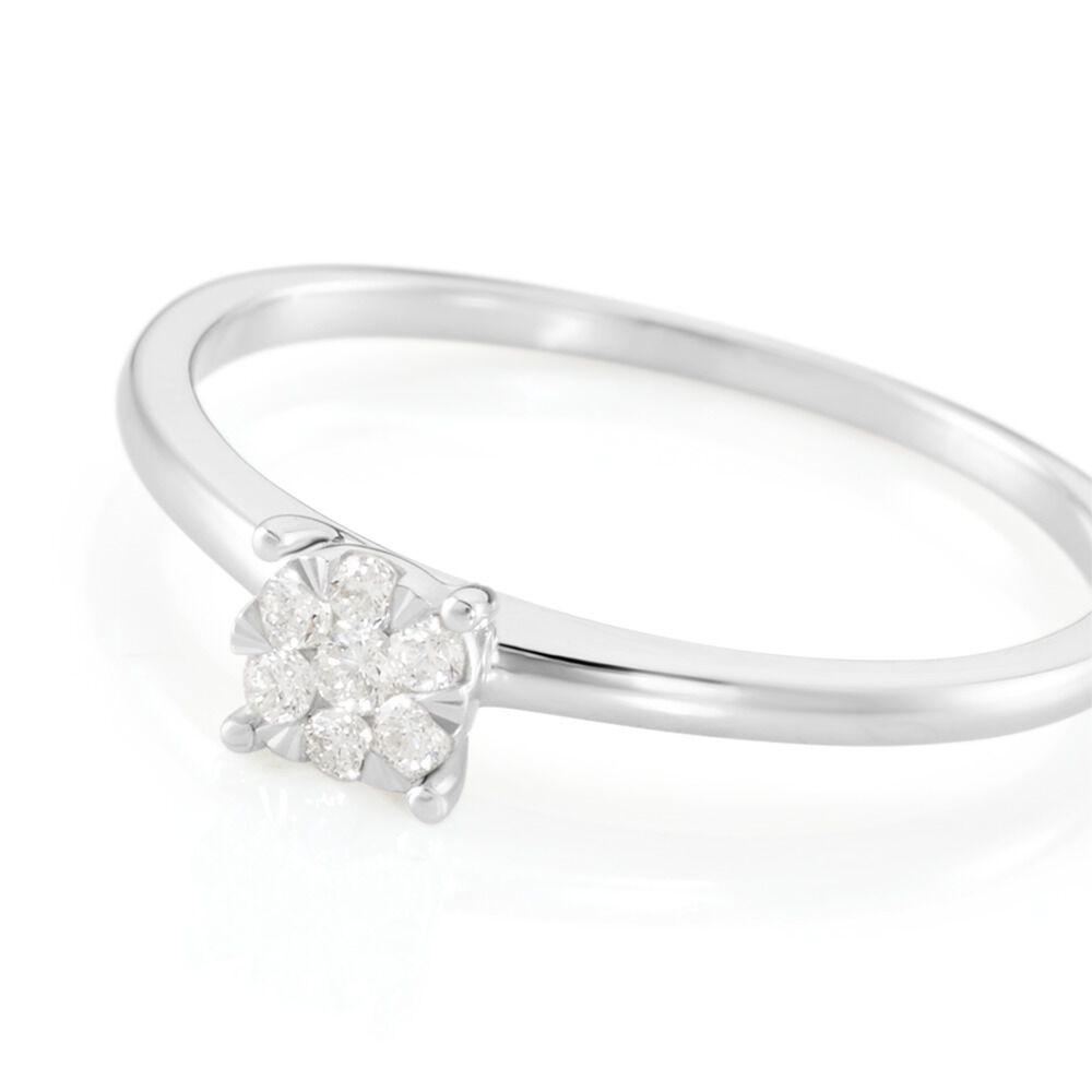 Bague Solitaire Or Blanc Dream Diamants - Parures de mariage Femme | Marc Orian