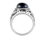 Chevaliere Zayn Acier Inoxydable Blanc Verre - Bijoux fantaisie Homme | Marc Orian