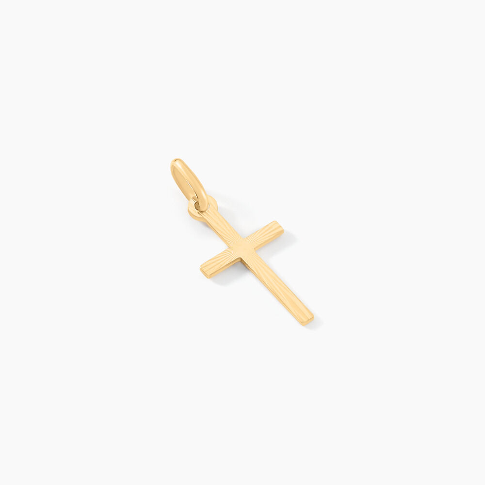 Pendentif Bathilde Croix Striee Or Jaune - Pendentifs Unisex | Marc Orian