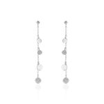 Boucles D'oreilles Pendantes Lorainne Argent Blanc Oxyde De Zirconium - Pendantes Femme | Marc Orian