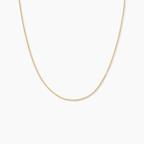Chaine Iris Maille Gourmette Argent Dor&eacute; A L'Or 750/1000 - Colliers fantaisie Unisex | Marc Orian
