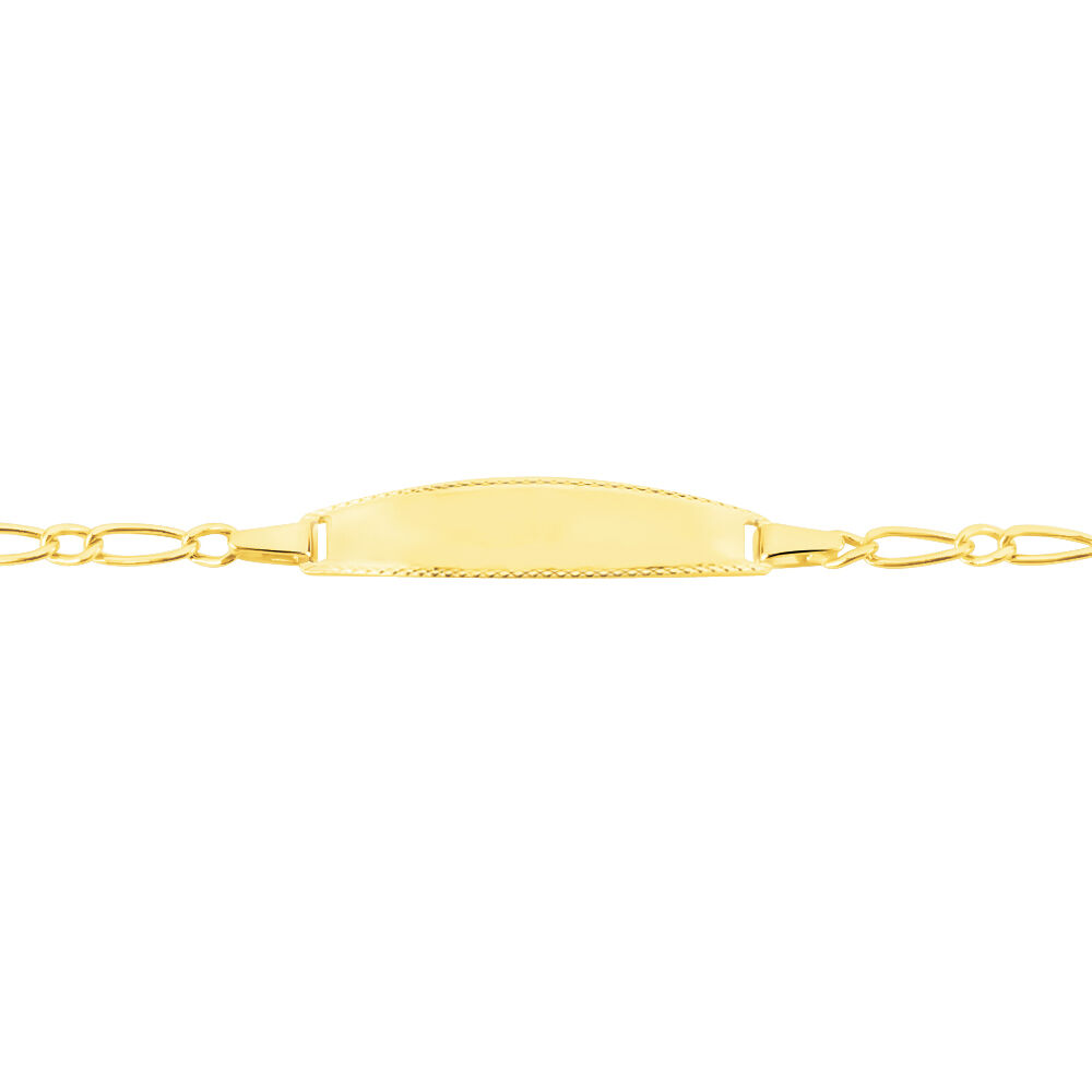 Bracelet Identité Bartolomee Maille Alternee 1/1 Or Jaune - Gourmettes Enfant | Marc Orian