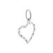 Pendentif Eudocie Coeur Strie Or Blanc - Pendentifs Femme | Marc Orian