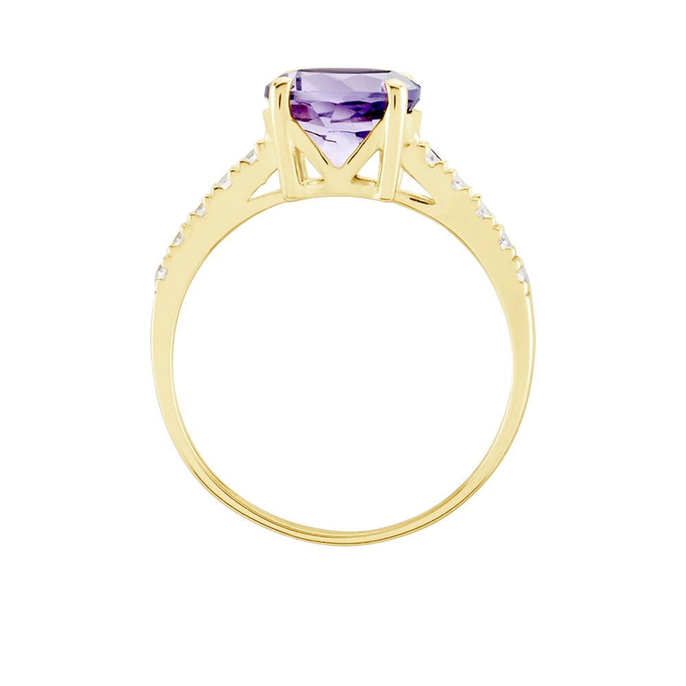 Bague Or Jaune Terese Am&eacute;thyste - Bagues pierres fines Femme | Marc Orian