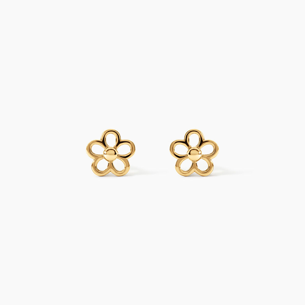 Boucles D'Oreilles Puces Philine Argent Dor&eacute; A L'Or 750/1000 - Puces Femme | Marc Orian
