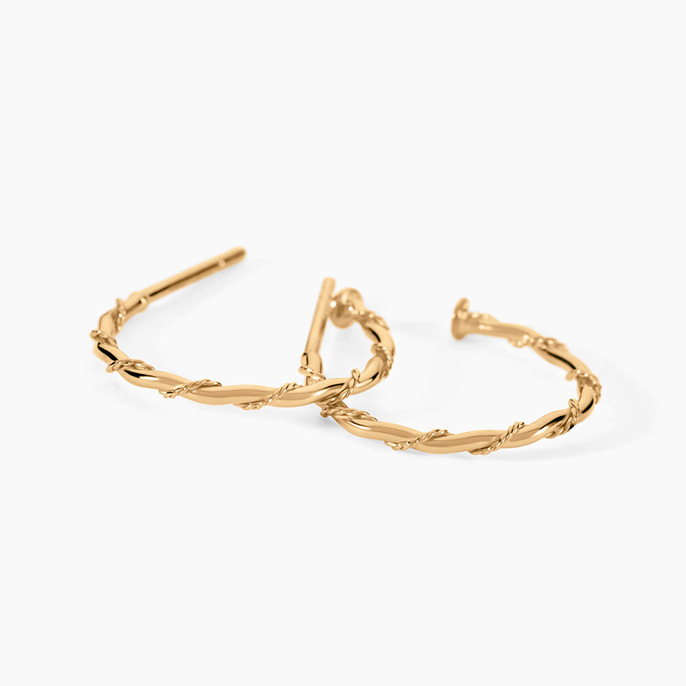 Créoles Intertwined Plaqué Or Jaune - Créoles Femme | Marc Orian