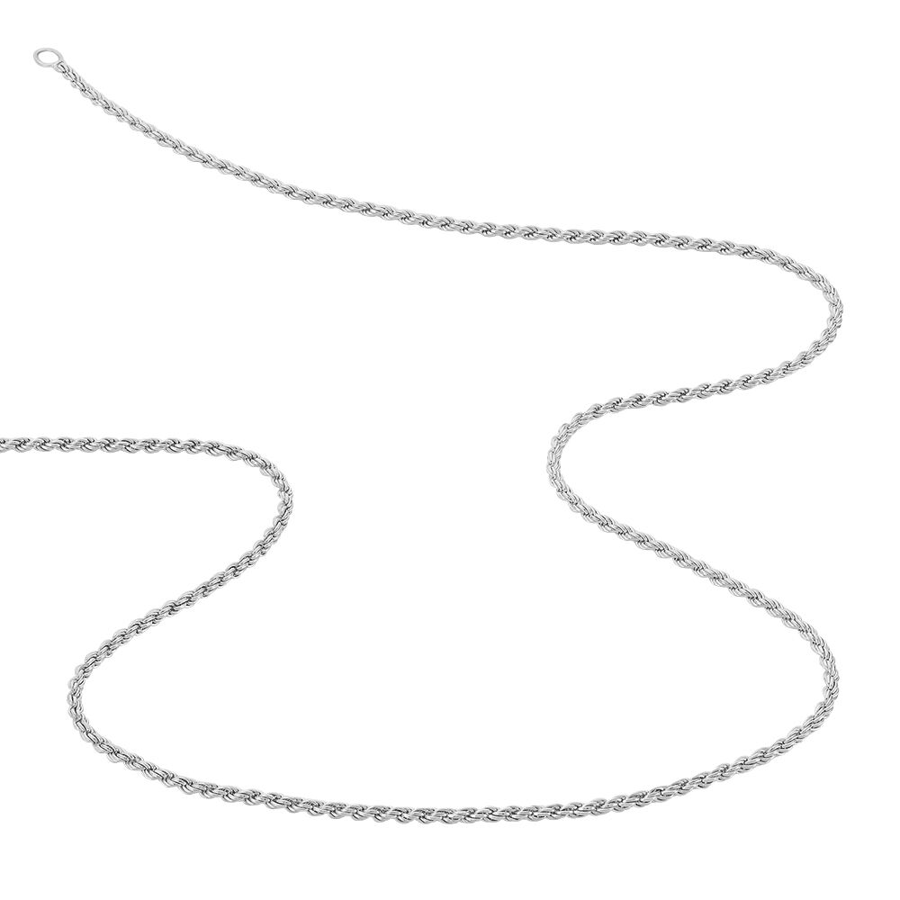 Collier Cacilda Maille Corde Argent Blanc - Colliers fantaisie Femme | Marc Orian