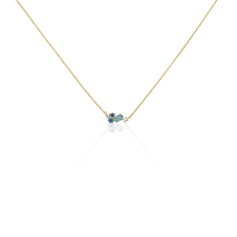 Collier Plaqué Or Era Pierre De Synthèse - Colliers avec pierres Femme | Marc Orian
