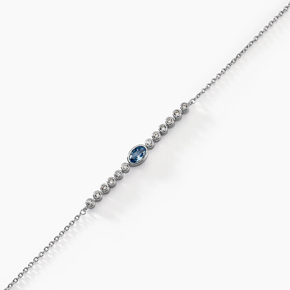 Bracelet Mayfair Argent Blanc Oxyde De Zirconium - Bracelets chaînes Femme | Marc Orian