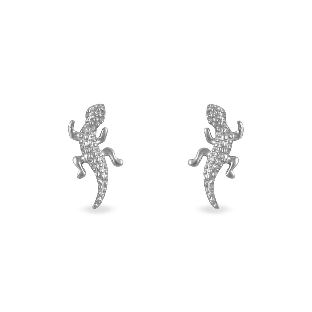 Boucles D'oreilles Puces Azzedine Salamandre Or Blanc - Puces Femme | Marc Orian