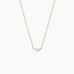 Collier Laurentius Or Jaune Diamant Synth&eacute;tique - Colliers avec pierres Femme | Marc Orian