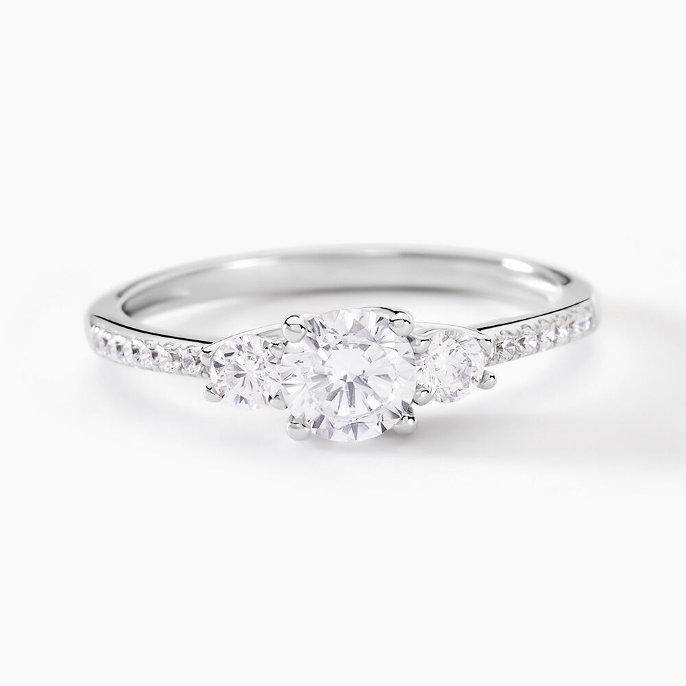 Bague Mallory Argent Blanc Oxyde De Zirconium - Bagues fiançailles Femme | Marc Orian
