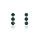 Boucles D'oreilles Puces Kasey Argent Blanc Oxyde De Zirconium - Puces Femme | Marc Orian