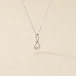 Collier Shaeen Or Blanc Diamant - Colliers avec pierres Femme | Marc Orian