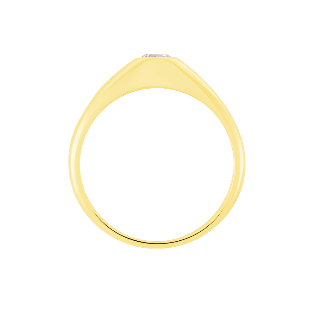 Chevaliere Maxime Or Jaune Oxyde - Solitaires Famille | Marc Orian