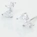Boucles D'oreilles Puces Anya Argent Blanc Oxyde De Zirconium - Puces Femme | Marc Orian