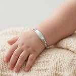 Bracelet Identit&eacute; Bartolomee Maille Alternee 1/3 Or Blanc - Gourmettes Enfant | Marc Orian