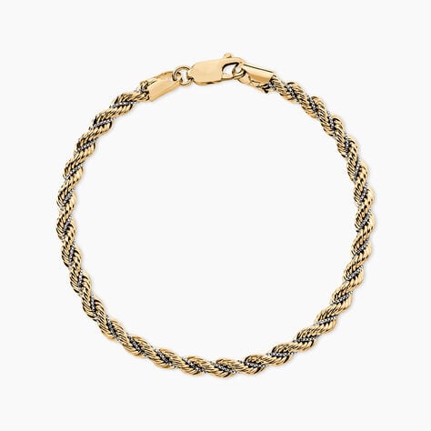 Bracelet Cordelia Maille Corde Et Venitienne Or Bicolore - Bracelets mailles Femme | Marc Orian