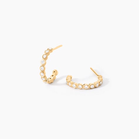 Cr&eacute;oles Halo Plaqu&eacute; Or Jaune Oxyde De Zirconium - Cr&eacute;oles Femme | Marc Orian