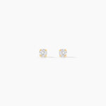 Boucles D'oreilles Puces Pepita Or Jaune Oxyde De Zirconium - Puces Famille | Marc Orian
