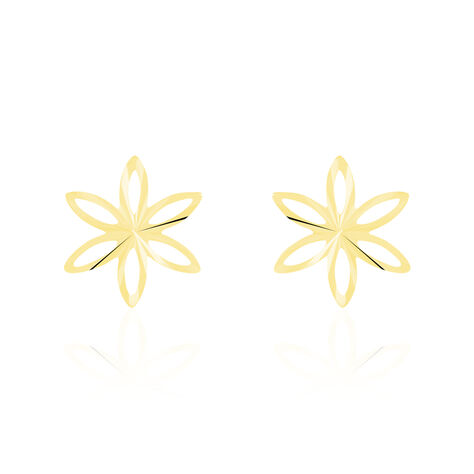 Boucles D'oreilles Puces Philine Fleur Or Jaune - Clous d'oreilles Femme | Marc Orian