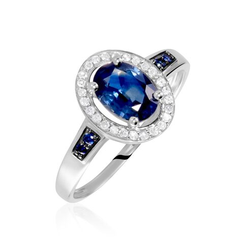 Bague Primevere Or Blanc Saphir Et Diamant - Bagues Solitaire Femme | Marc Orian