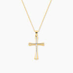 Pendentif Benny Croix Ciselee Or Bicolore - Pendentifs Unisex | Marc Orian