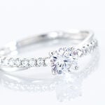 Bague Solitaire Kanel Or Blanc Oxyde De Zirconium - Solitaires Femme | Marc Orian