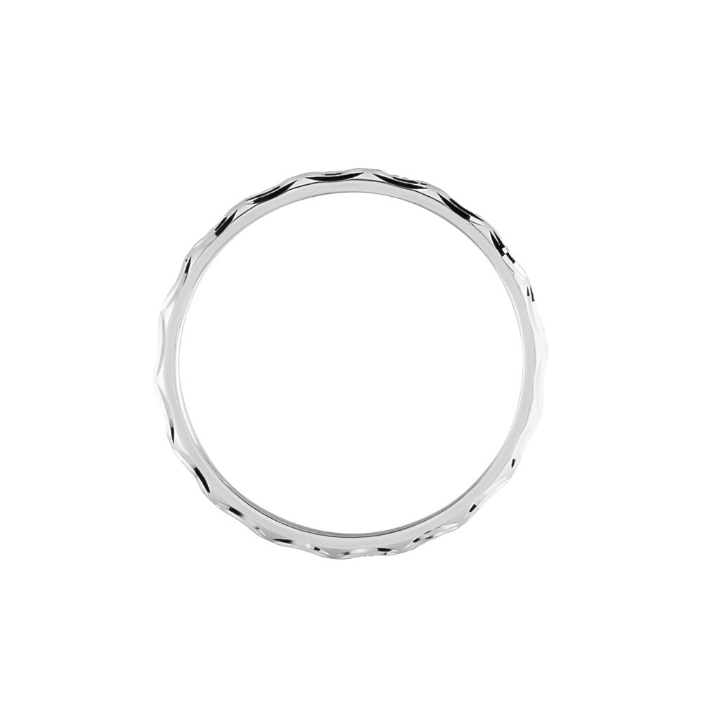 Alliance Marguerite Demi Jonc Classique Or Blanc - Alliances personnalisées Femme | Marc Orian
