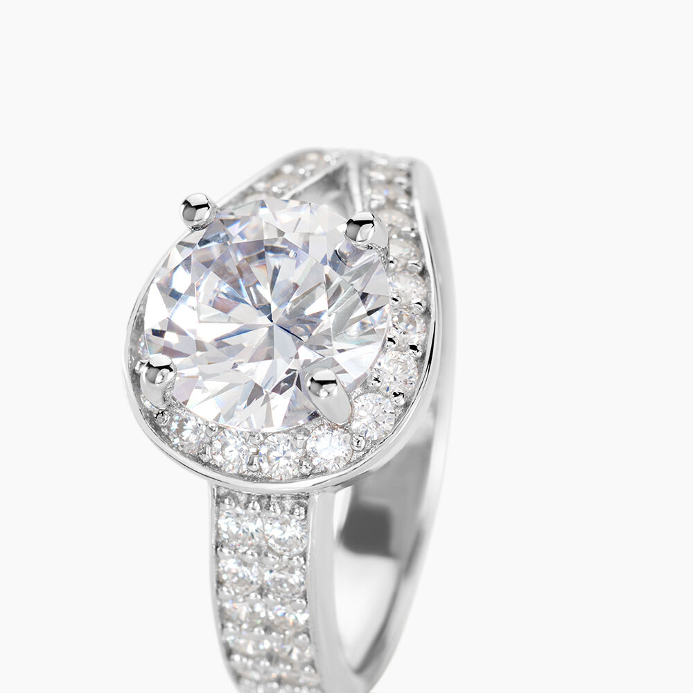 Bague Melisse Argent Blanc Oxyde De Zirconium - Solitaires Femme | Marc Orian