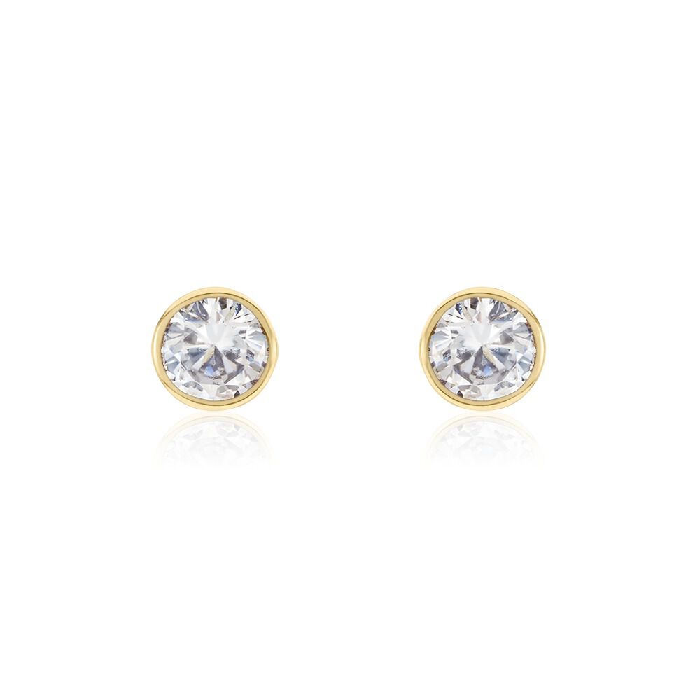 Boucles D'oreilles Puces Plaqu&eacute; Or Jaune Niclaus Oxyde - Puces Femme | Marc Orian