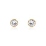 Boucles D'oreilles Puces Plaqu&eacute; Or Jaune Niclaus Oxyde - Puces Femme | Marc Orian