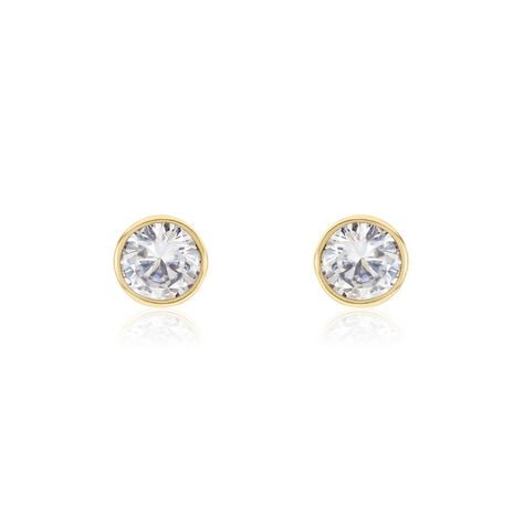 Boucles D'oreilles Puces Plaqu&eacute; Or Jaune Niclaus Oxyde - Puces Femme | Marc Orian
