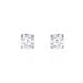 Boucles D'oreilles Puces 4 Griffes Or Blanc Diamant Synthetique - Puces Femme | Marc Orian