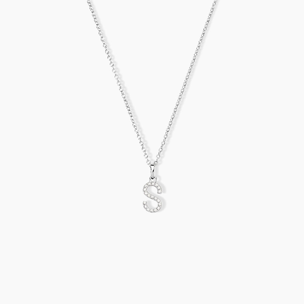 Pendentif Klementine Or Blanc Oxyde De Zirconium - Pendentifs Femme | Marc Orian